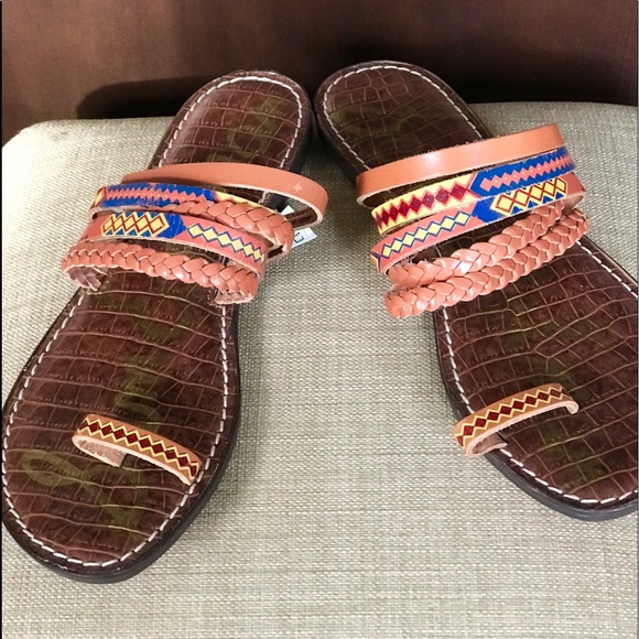 Sam Edelman Shoes - SAM EDELMAN LAWRENCE BRAIDED LEATHER SANDALS 10.5